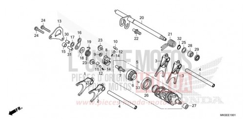 SCHALTTROMMEL (CRF1100D/D2/D4/DL/DL2/DL4) CRF1100D2M de 2021